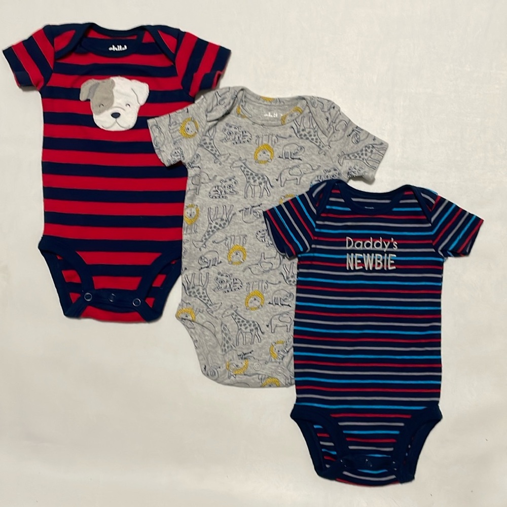 3‎ Child of Mine boys onesies size 0-3 months NWT